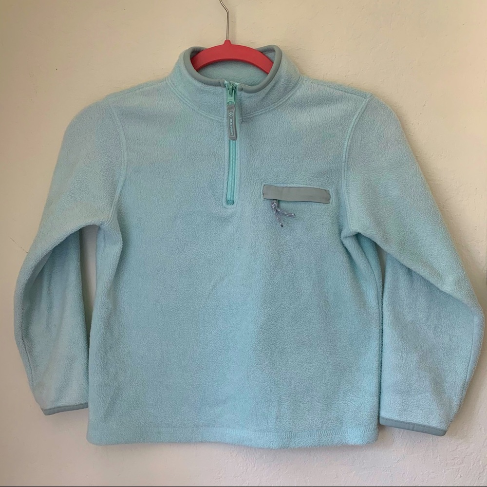 Retro Old Navy fleece quarter zip mint green